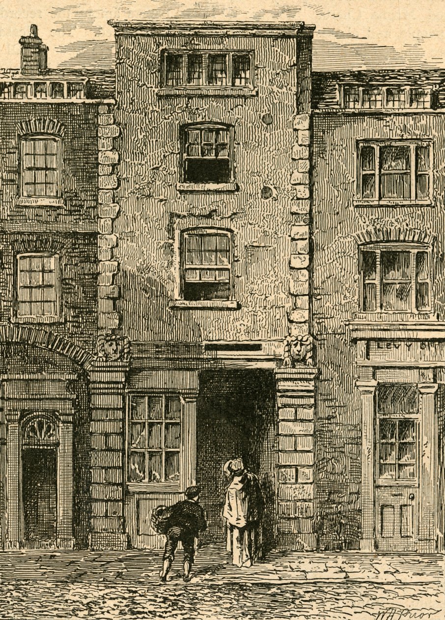 Dom powiedział, że był zajęty przez Drydena na Fetter Lane, 1897. autorstwa Unbekannt