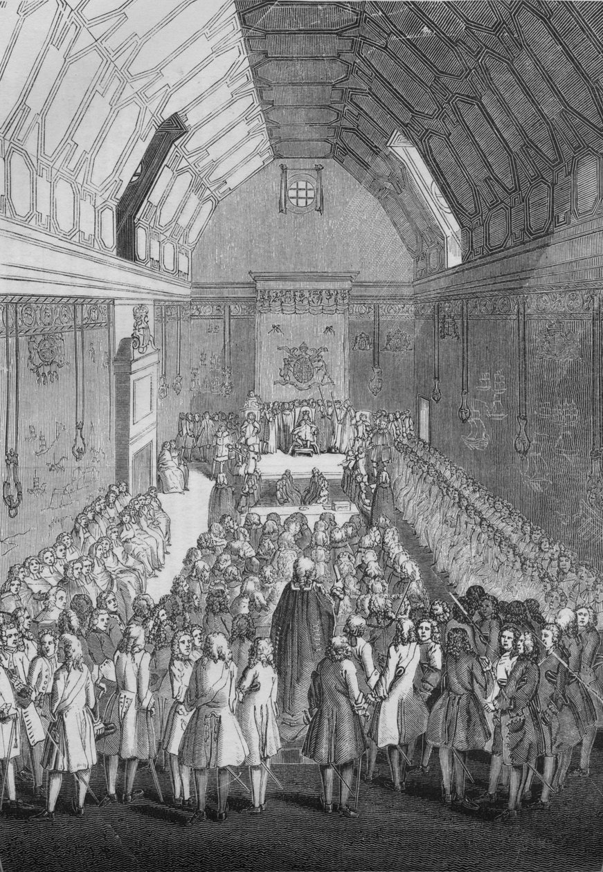 Izba Lordów w czasach Jerzego II, 1845 autorstwa Unbekannt