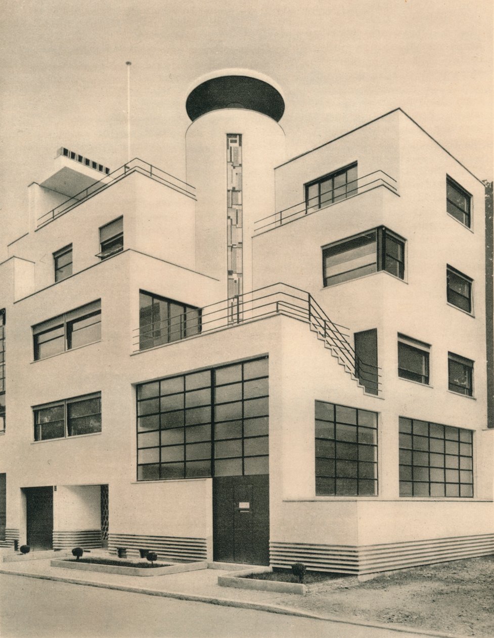 Dom M. M. Joela i Jana Martel, rzeźbiarzy, Rue Mallet-Stevens, Auteuil, c1927 autorstwa Unbekannt