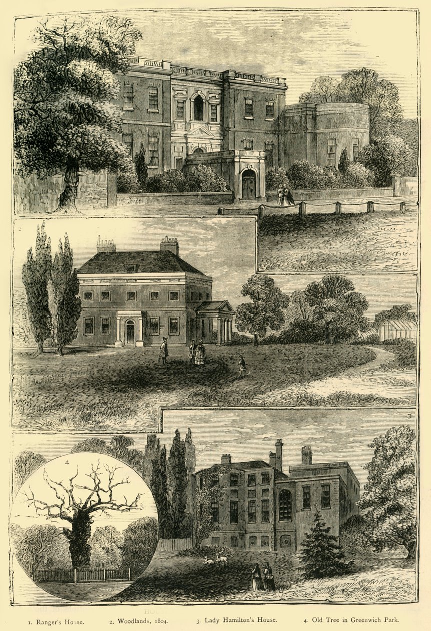 Domy wokół Greenwich Park, ok. 1878 r. autorstwa Unbekannt