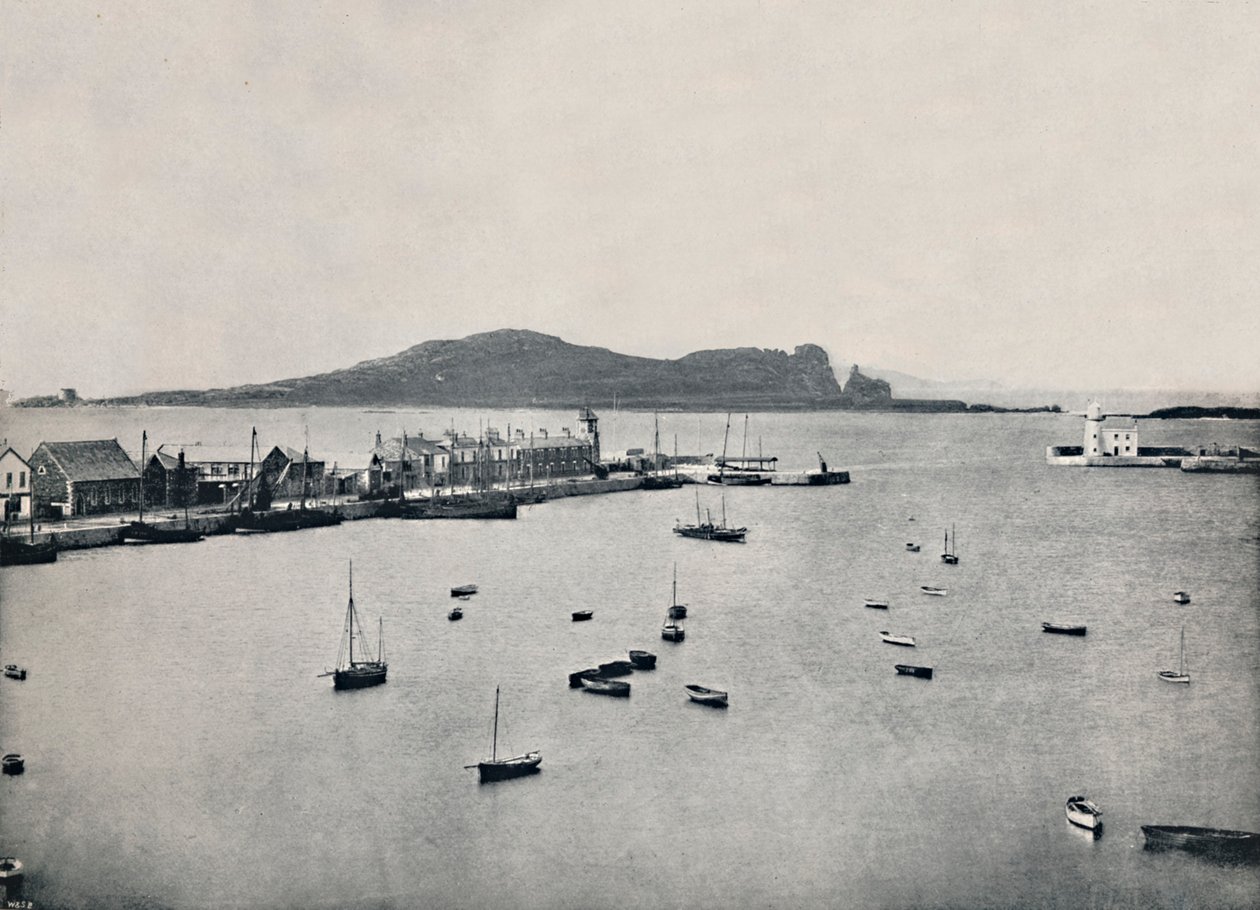 Howth - Widok ogólny portu i Oka Irlandii, 1895 autorstwa Unbekannt
