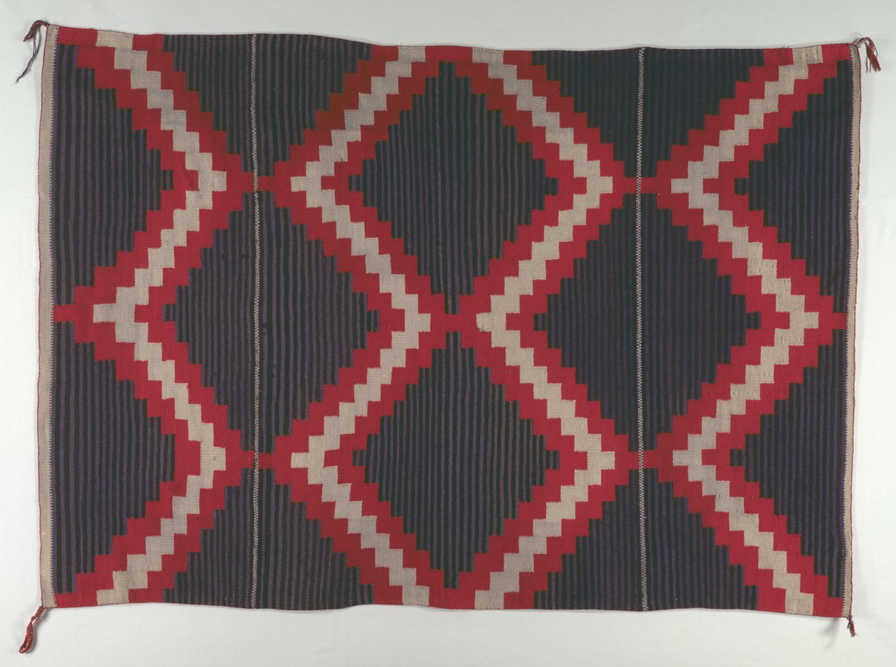 Dywan w stylu Hubbell Revival z paskami Moki Moqui, ok. 1900 r. 1890-1910. autorstwa Unbekannt