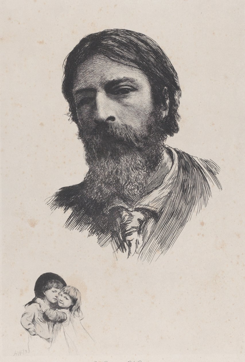 Hubert Herkomer A.R.A. i Jego Dzieci, po 1879 r. autorstwa Unbekannt