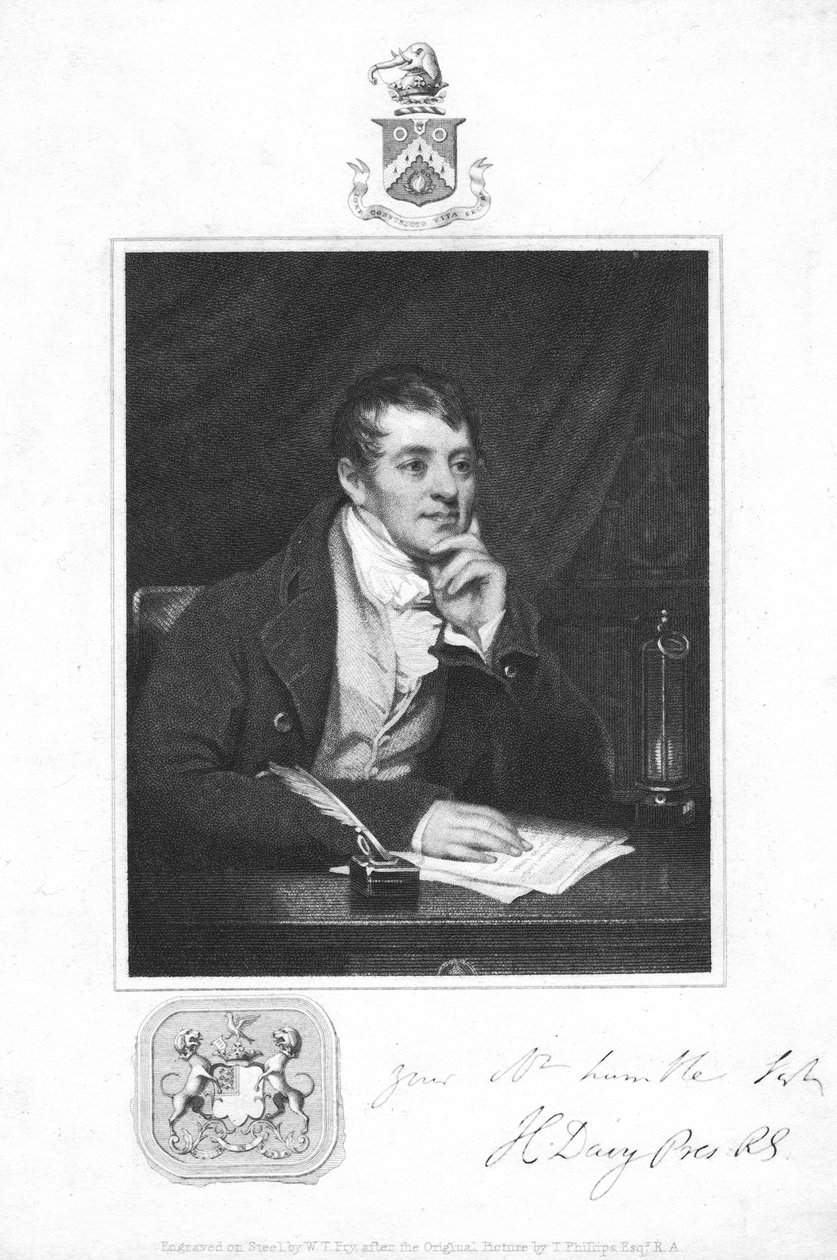 Humphry Davy, angielski chemik, 1821 autorstwa Unbekannt