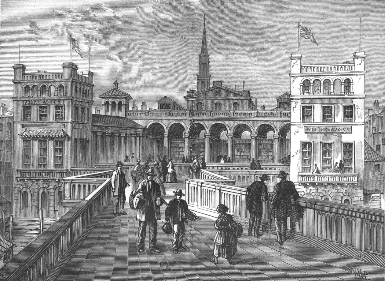 Targ Hungerford z mostu, 1850 1897 autorstwa Unbekannt