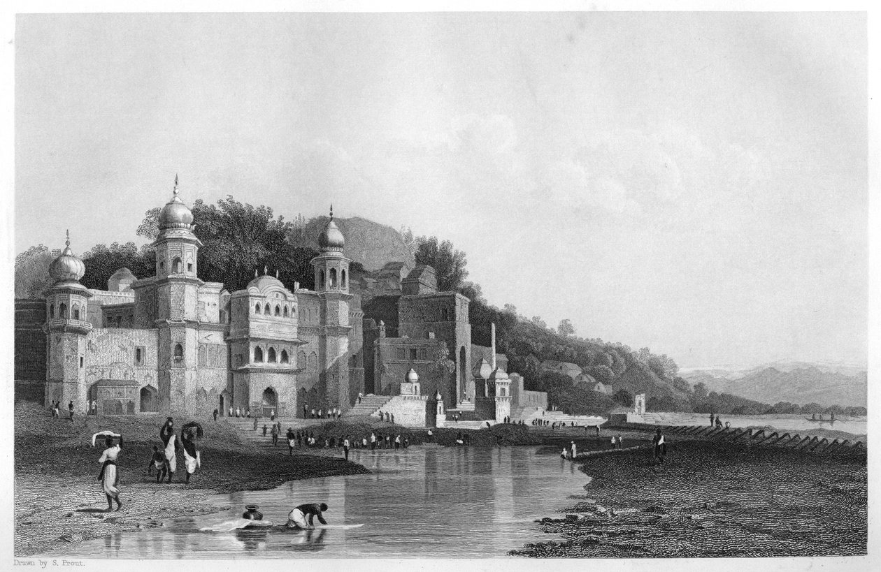 Hurdwar, miejsce pielgrzymek hinduistów, Indie, ok. 1860 r. autorstwa Unbekannt