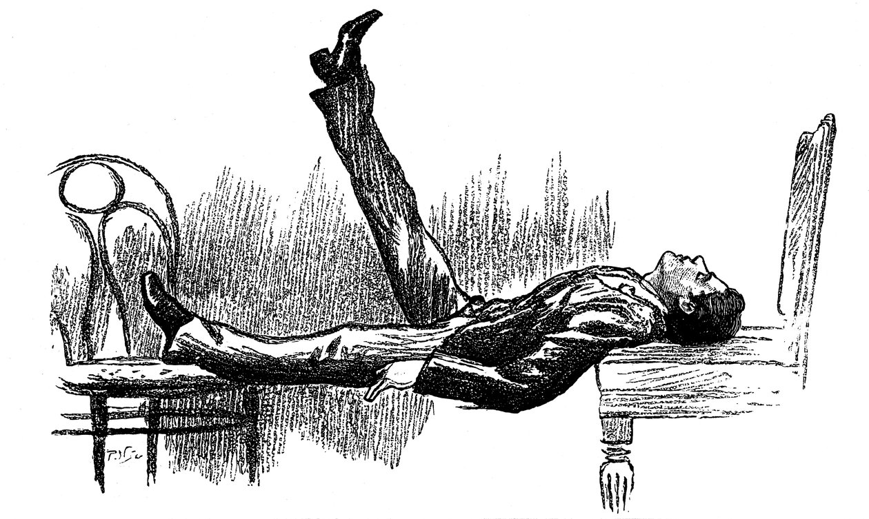 Zahipnotyzowany podmiot w stanie katalepsji, 1891 autorstwa Unbekannt