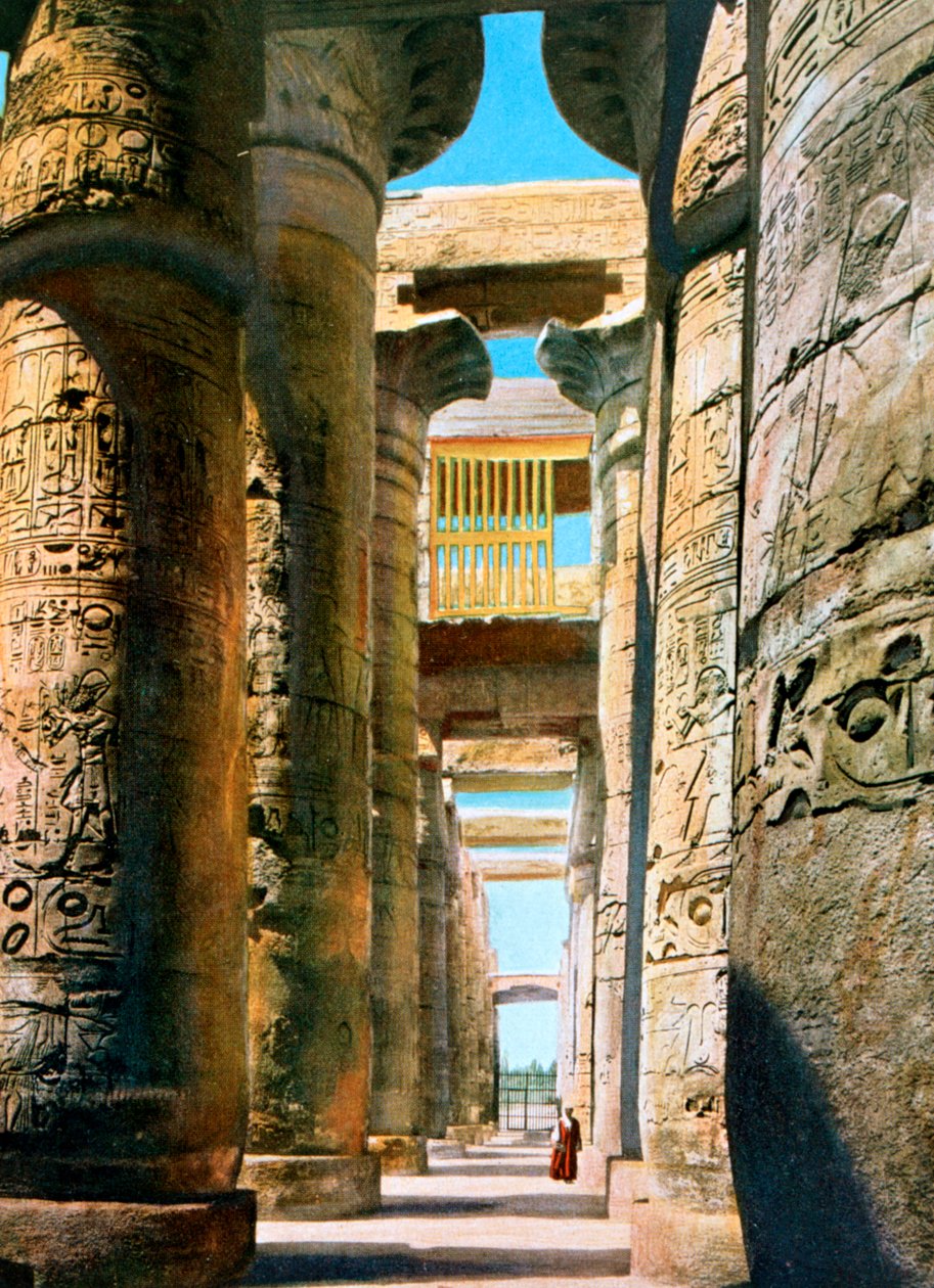 Hypostyle Hall, kompleks świątynny Karnak, Luksor, Egipt, XX wiek autorstwa Unbekannt