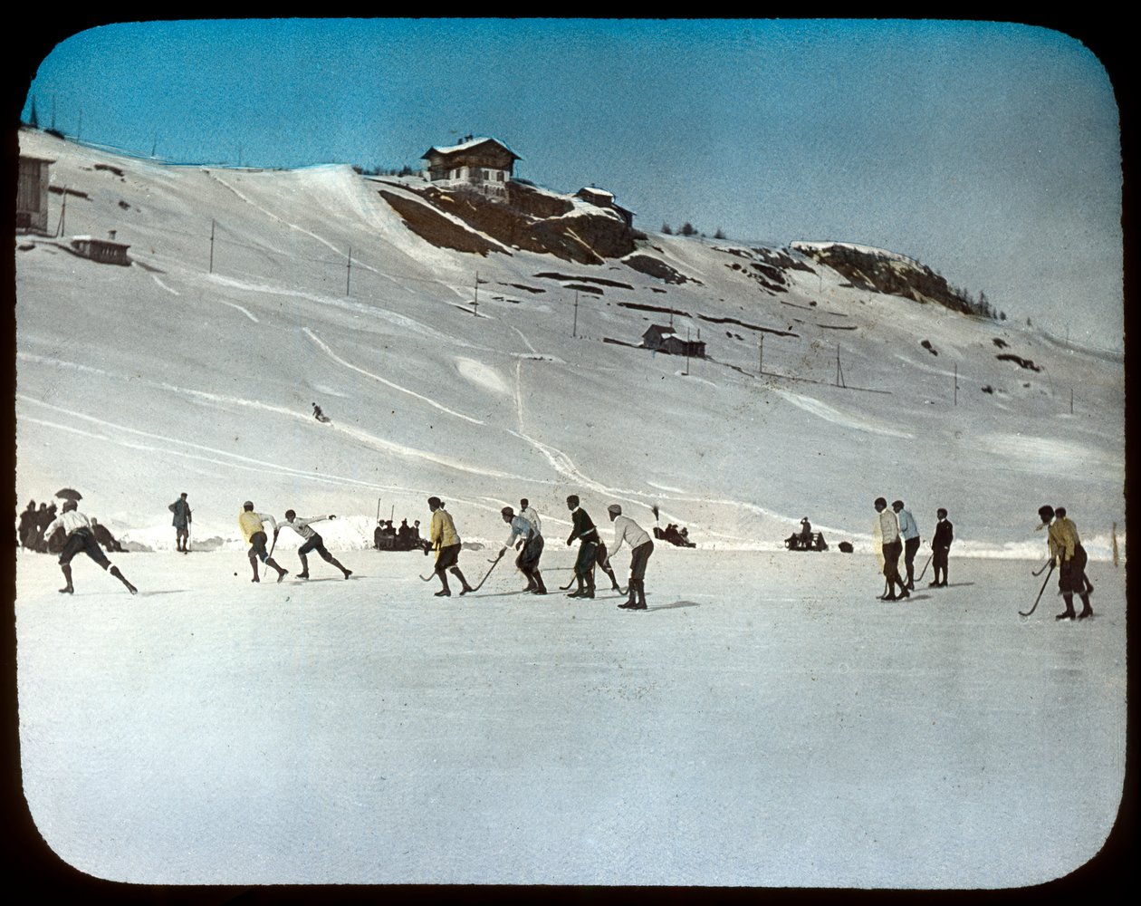 Hokej na lodzie, St Moritz, Szwajcaria autorstwa Unbekannt