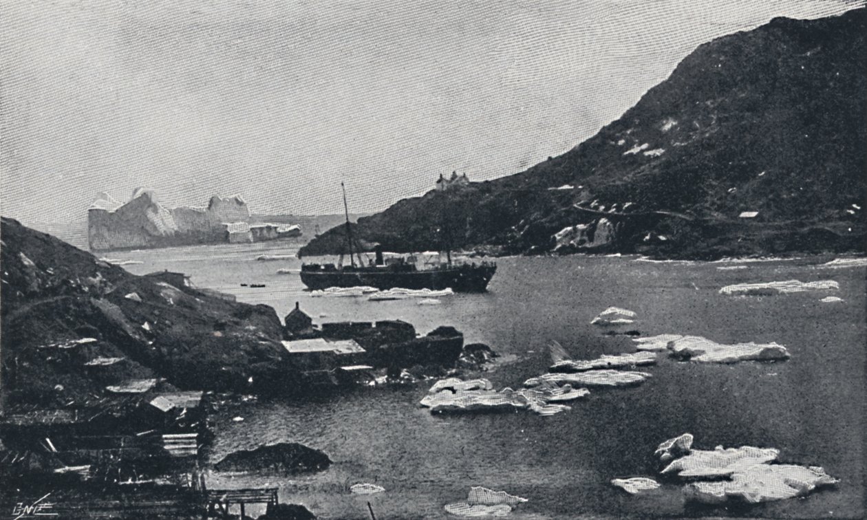 Góry lodowe w porcie St. Johns, 1924 autorstwa Unbekannt