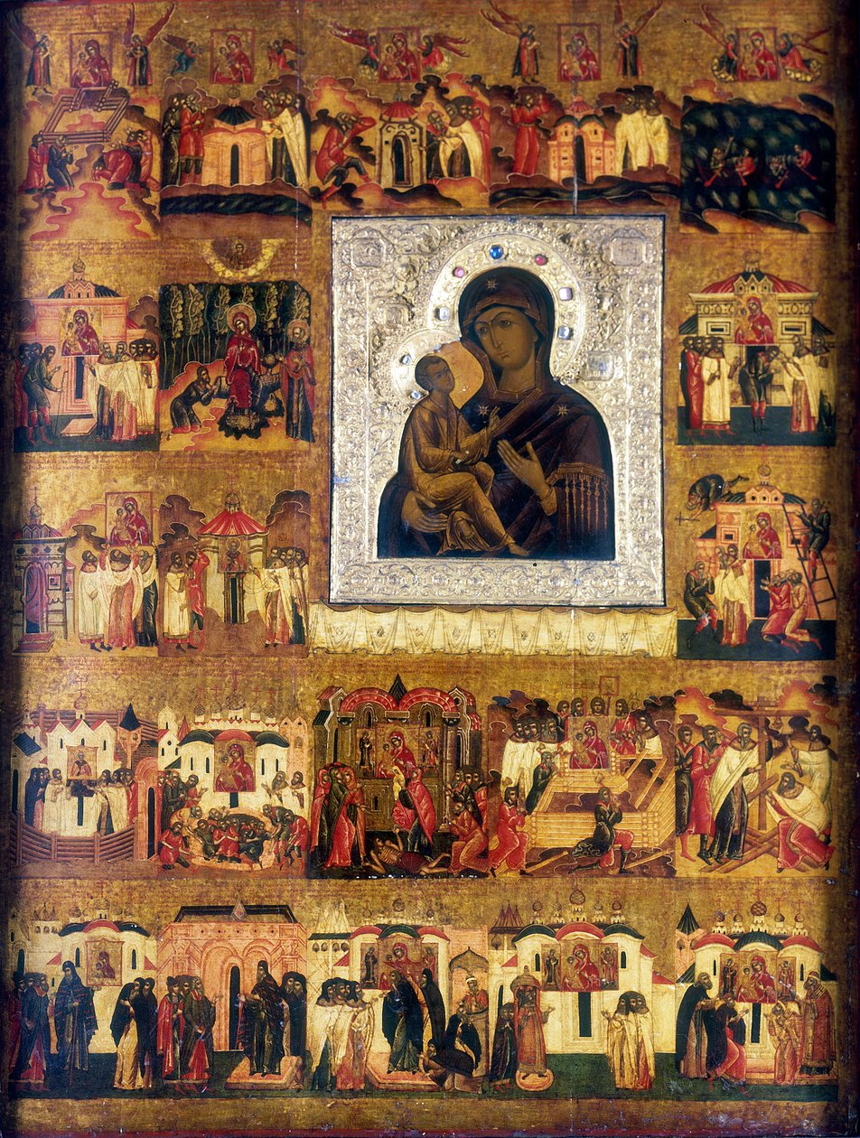 Ikona Matki Bożej Boskiej, rosyjska, XVII w. autorstwa Unbekannt