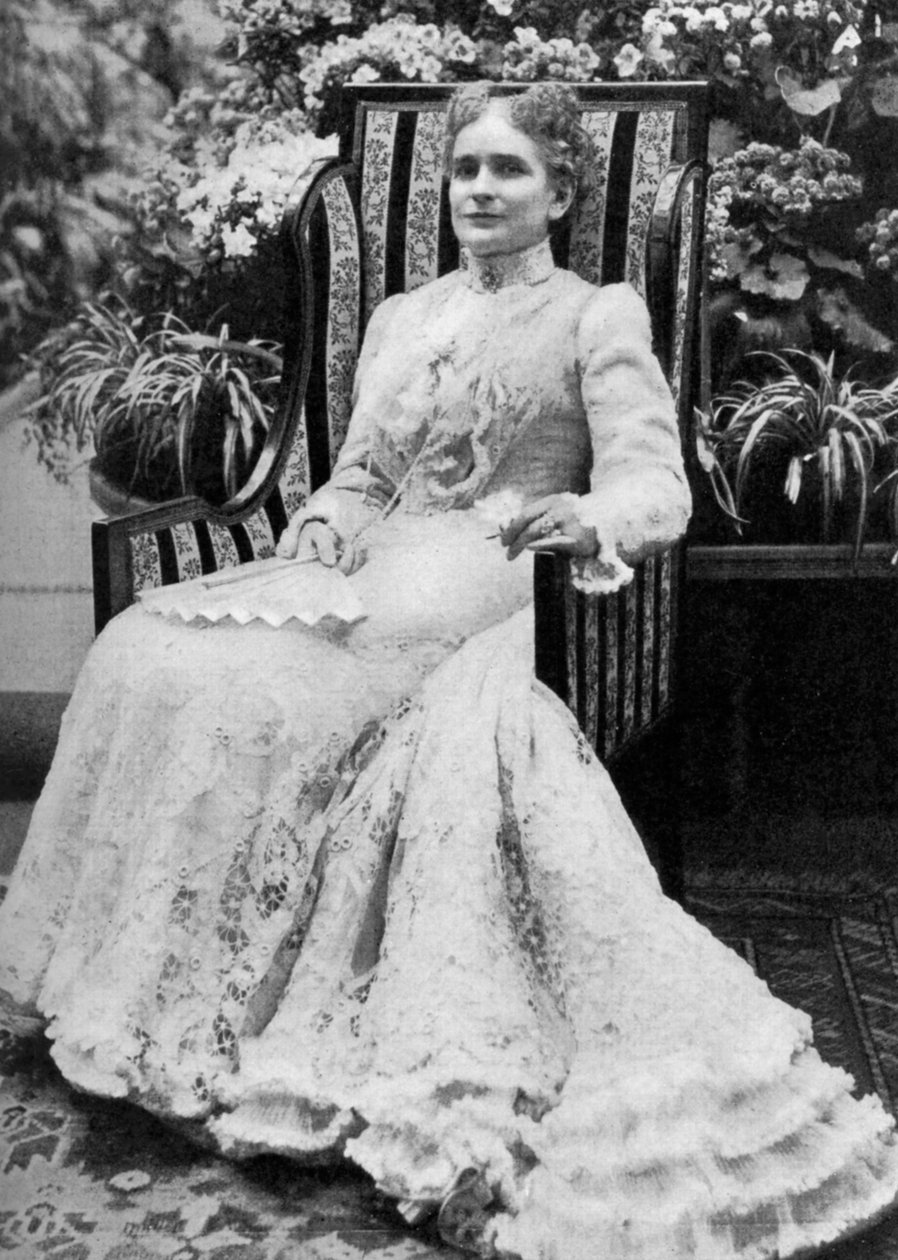 Ida Saxton McKinley, żona amerykańskiego prezydenta Williama McKinleya, ok. 1900, 1908 autorstwa Unbekannt