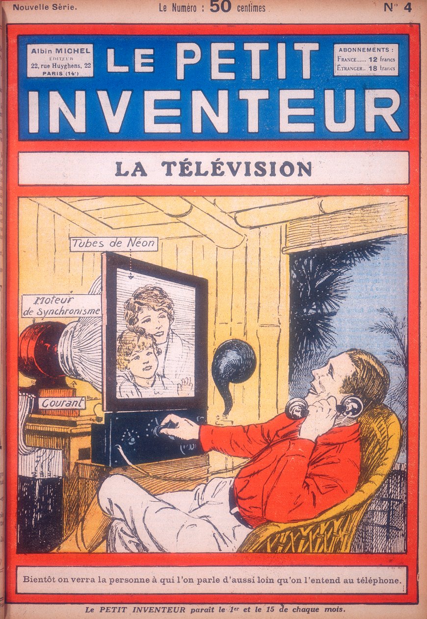 Pomysł na wideotelefon wykorzystujący neonowe tuby do wyświetlania obrazu, c1927 autorstwa Unbekannt