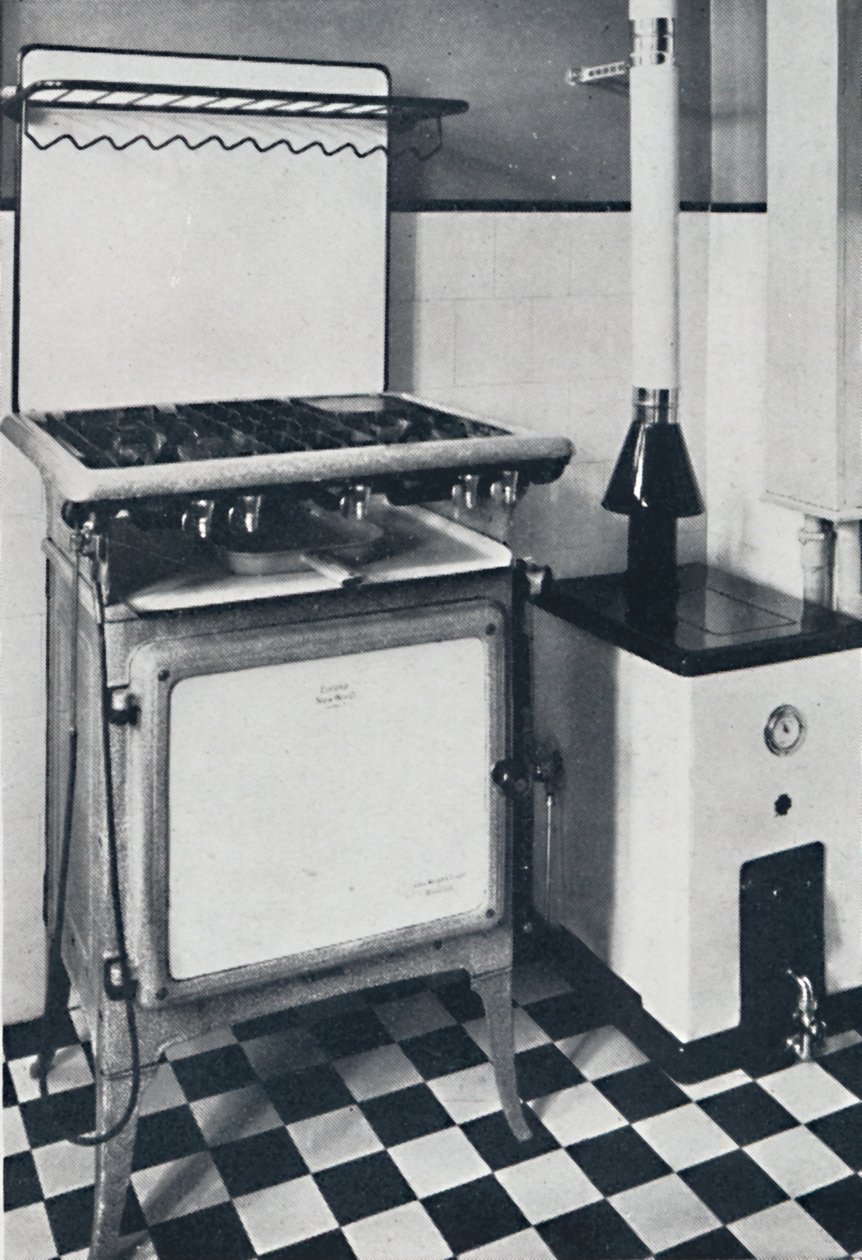 Ideal Boilers & Radiators Ltd. - W kolorze czarno-białym lub szarym nakrapiany ten kocioł gazowy jest szklisty pl autorstwa Unbekannt