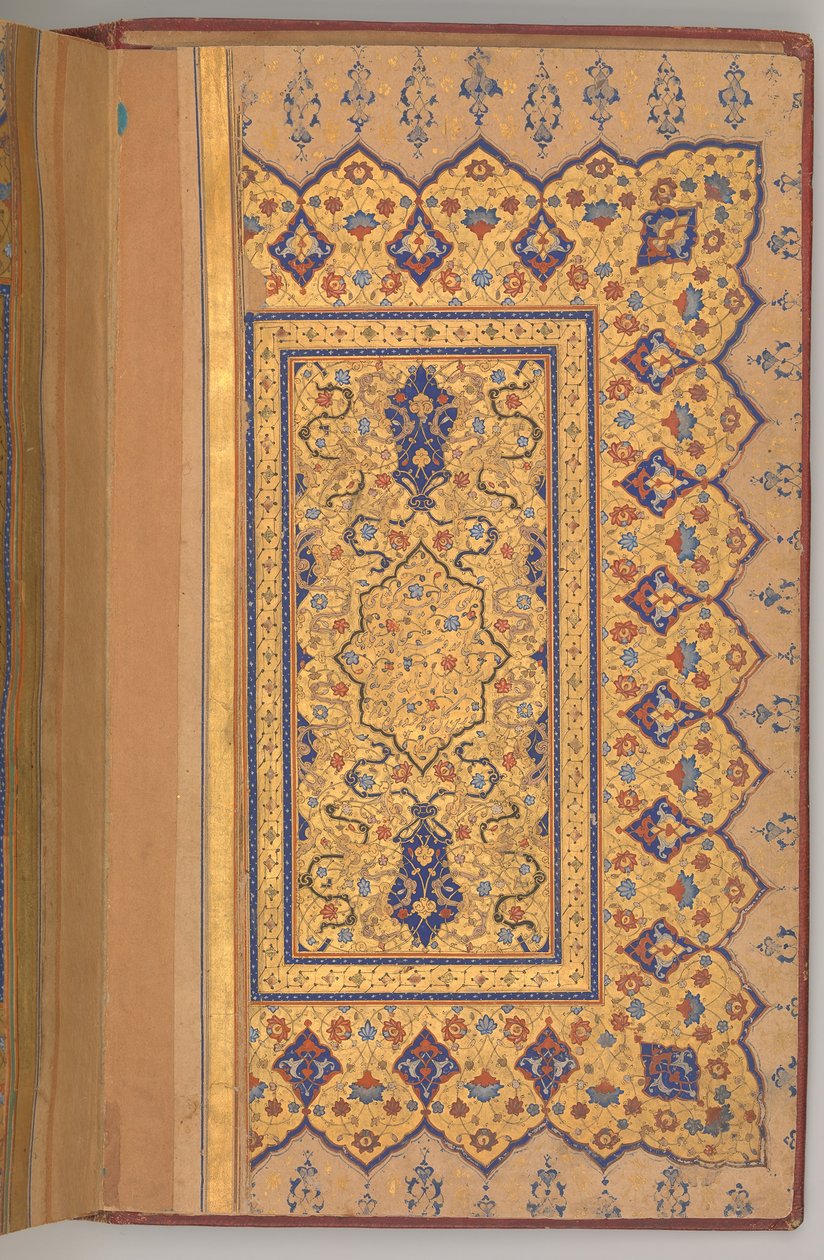 Iluminowana podwójna strona Yusufa i Zulaikha z Jami, ca. 1580. autorstwa Unbekannt
