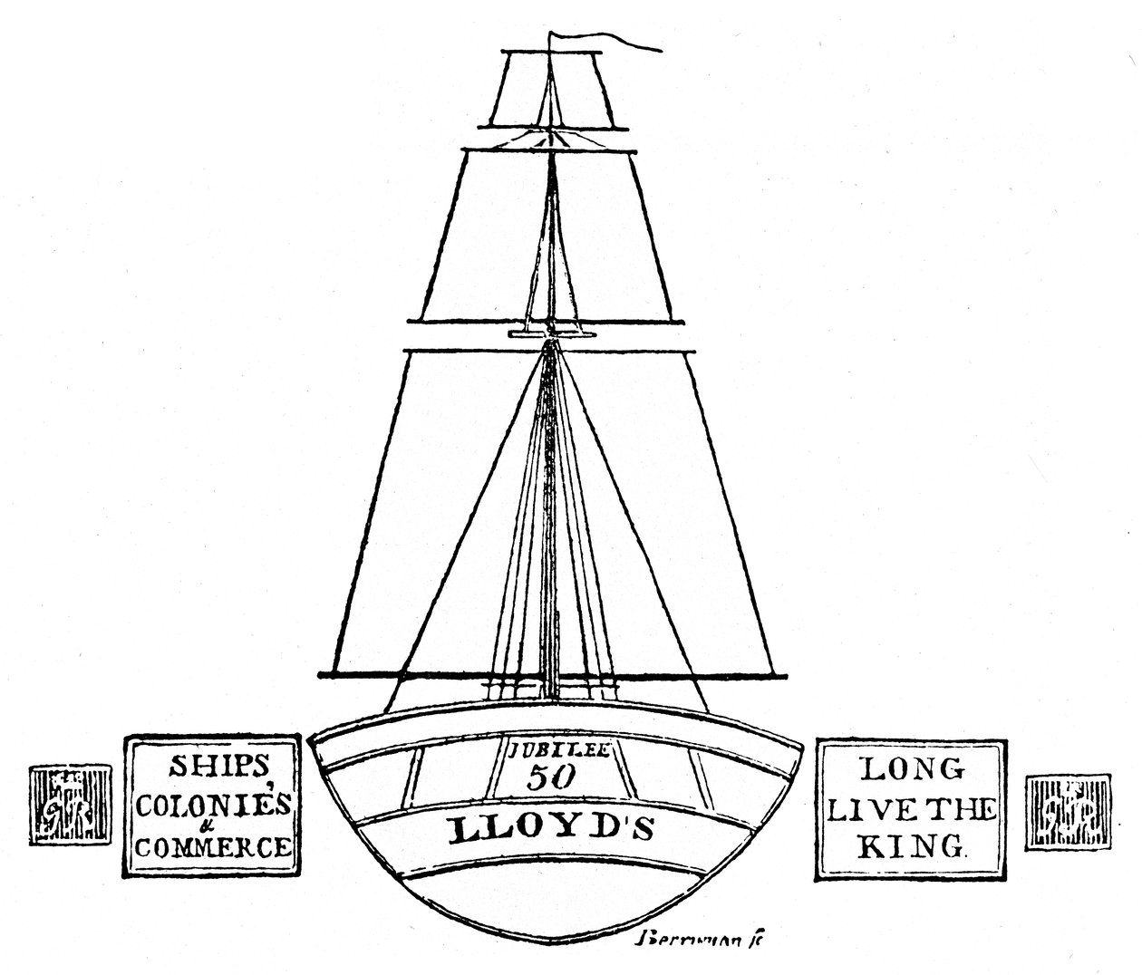 Iluminacja w Lloyds, 1809, 1928 autorstwa Unbekannt