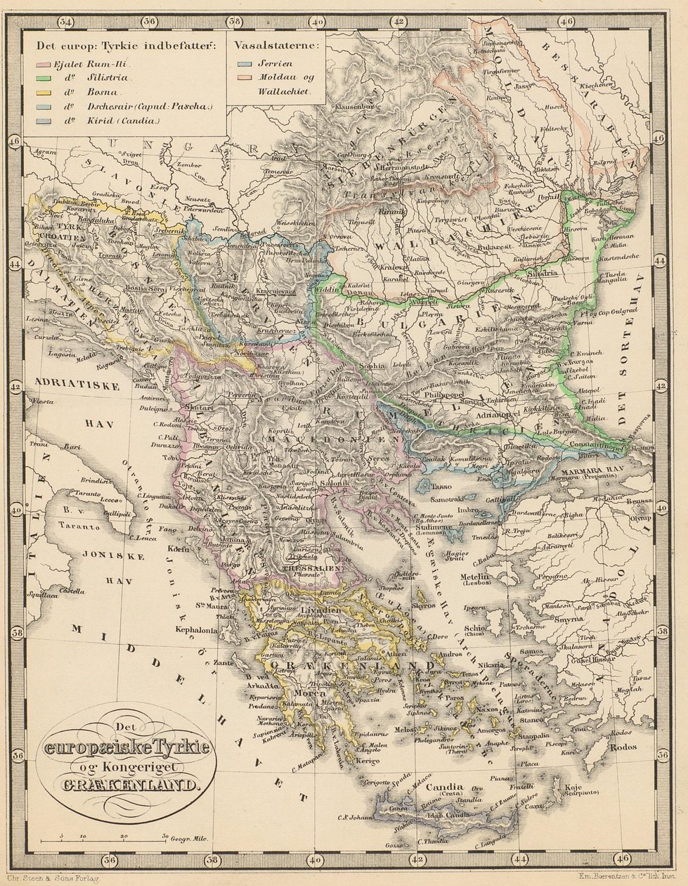 Ilustracja zaczerpnięta z książki Atlas of All Parts of the Earth nieznanego autora i opublikowana przez Chr. Steena i Son (Kopenhaga, 1857) autorstwa Unbekannt