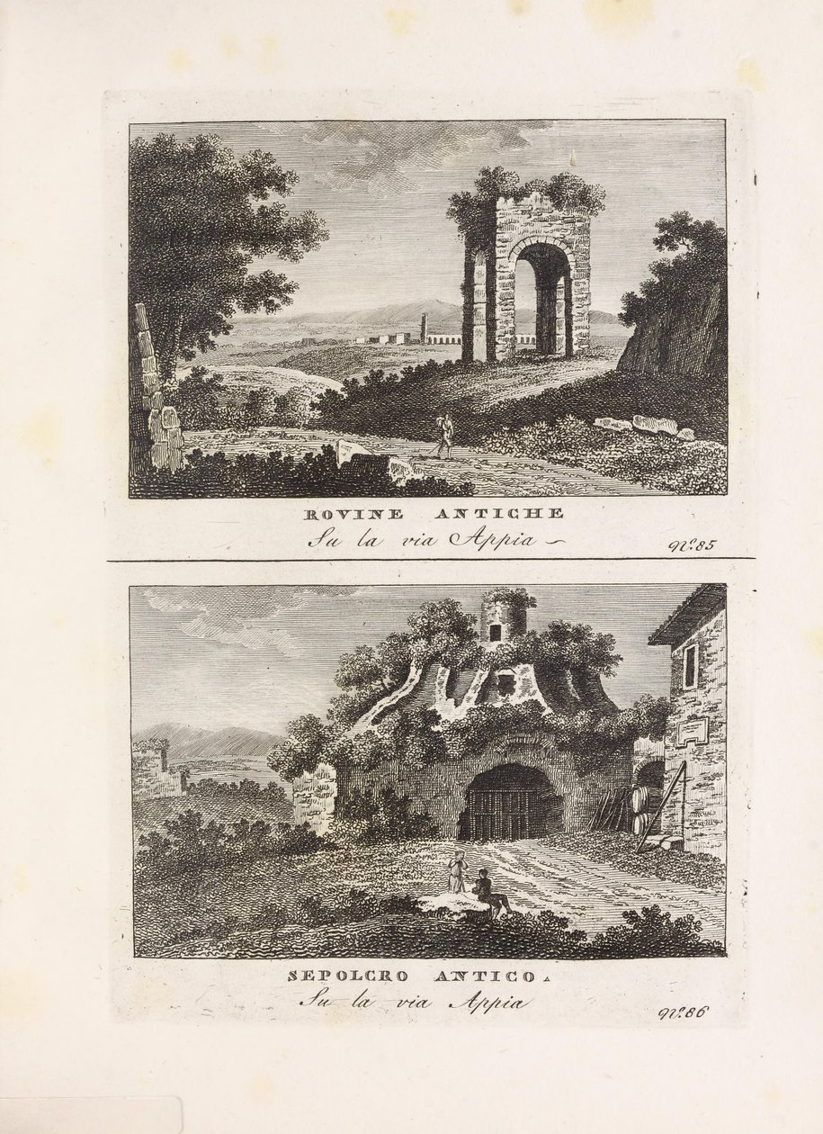 Illustrasjon hentet fra boken Starożytne i współczesne widoki najciekawsze miasta Rzymu przez ukjent forfatter and utgitt av Venanzio Monaldini, Stefano Piale na Piazza di Spagna (it, [ok. 1820]) autorstwa Unbekannt
