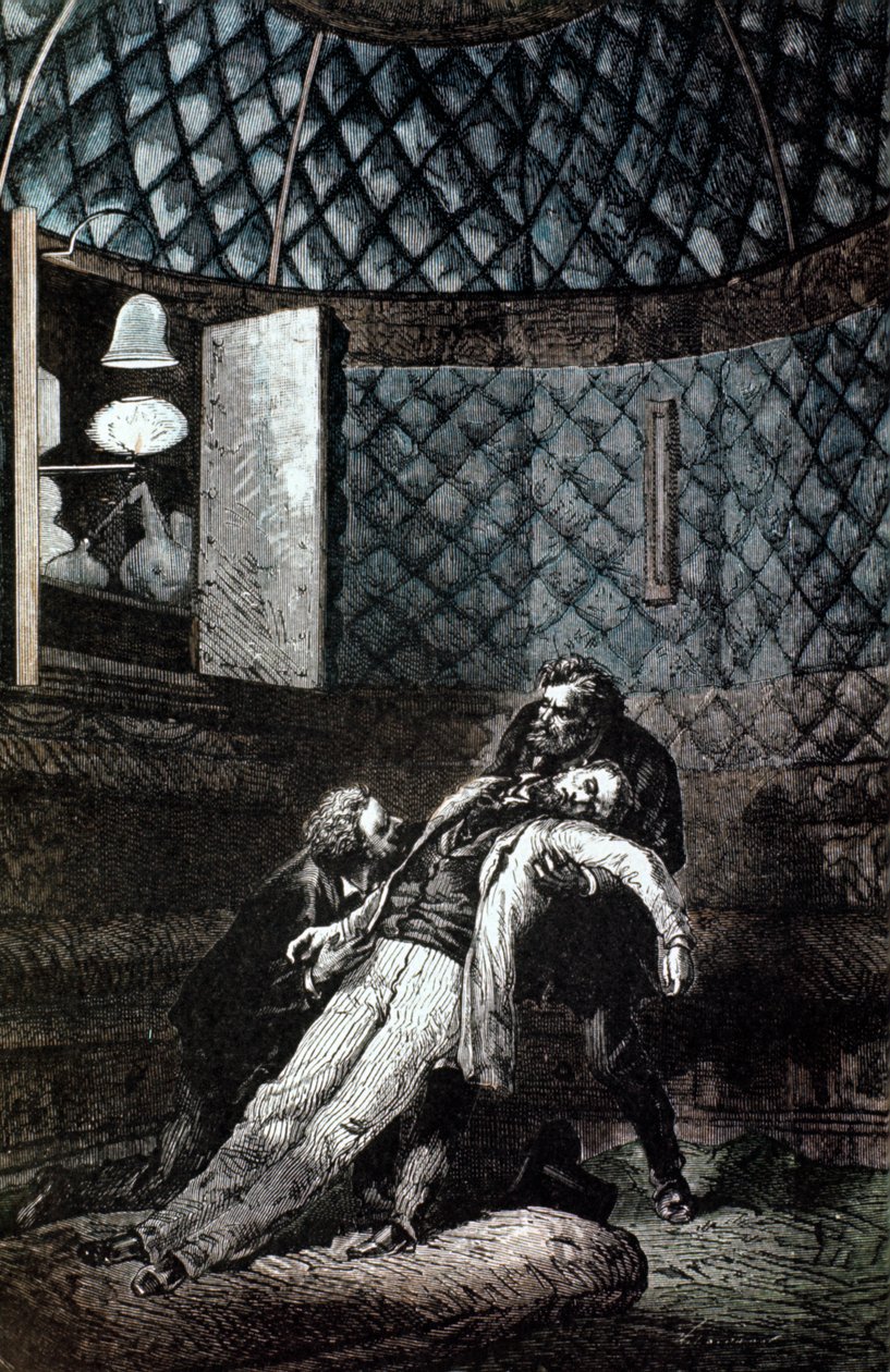 Ilustracja z Ziemi na Księżyc autorstwa Juliusza Verne