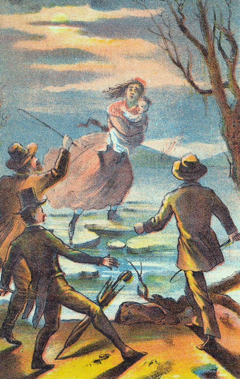 Ilustracja z plakatu reklamującego teatralną produkcję Chaty wuja Toma, 1870 autorstwa Unbekannt