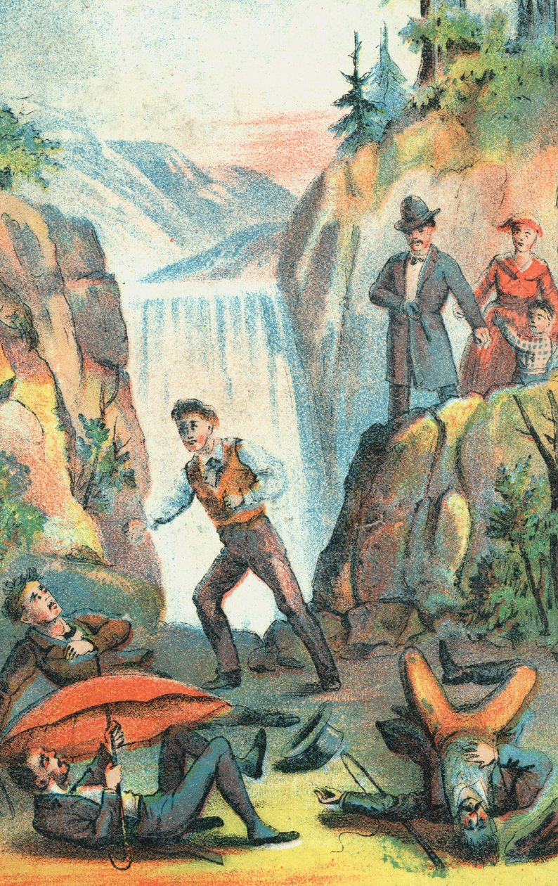 Ilustracja z plakatu reklamującego teatralną produkcję Uncle Toms Cabin, 1870 autorstwa Unbekannt