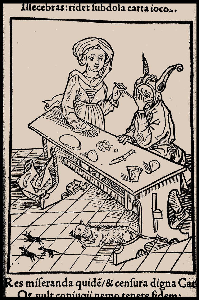 Ilustracja do książki Sebastiana Branta Statek głupców, 1497. autorstwa Unbekannt