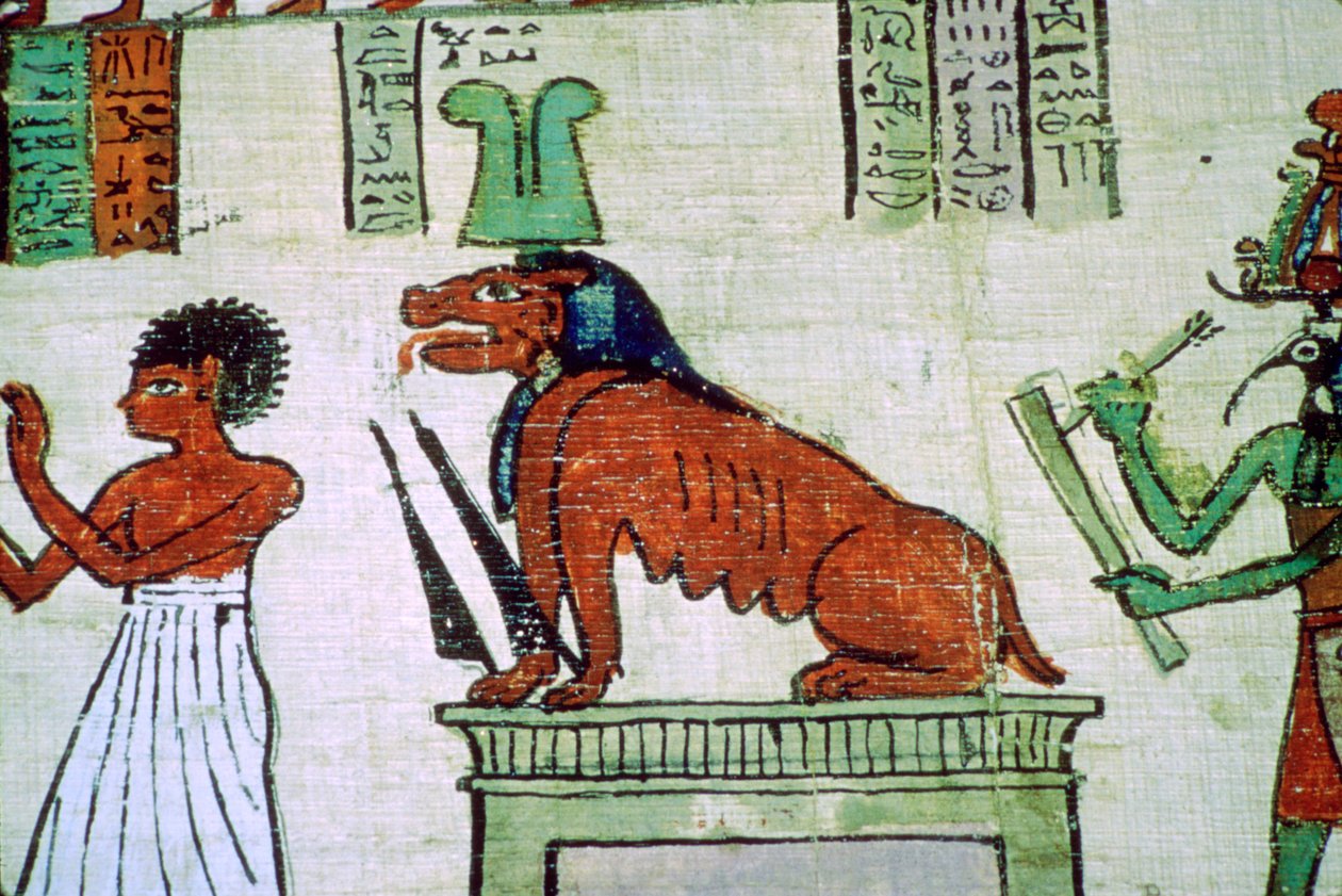 Wizerunek egipskiego bóstwa Ammit autorstwa Unbekannt