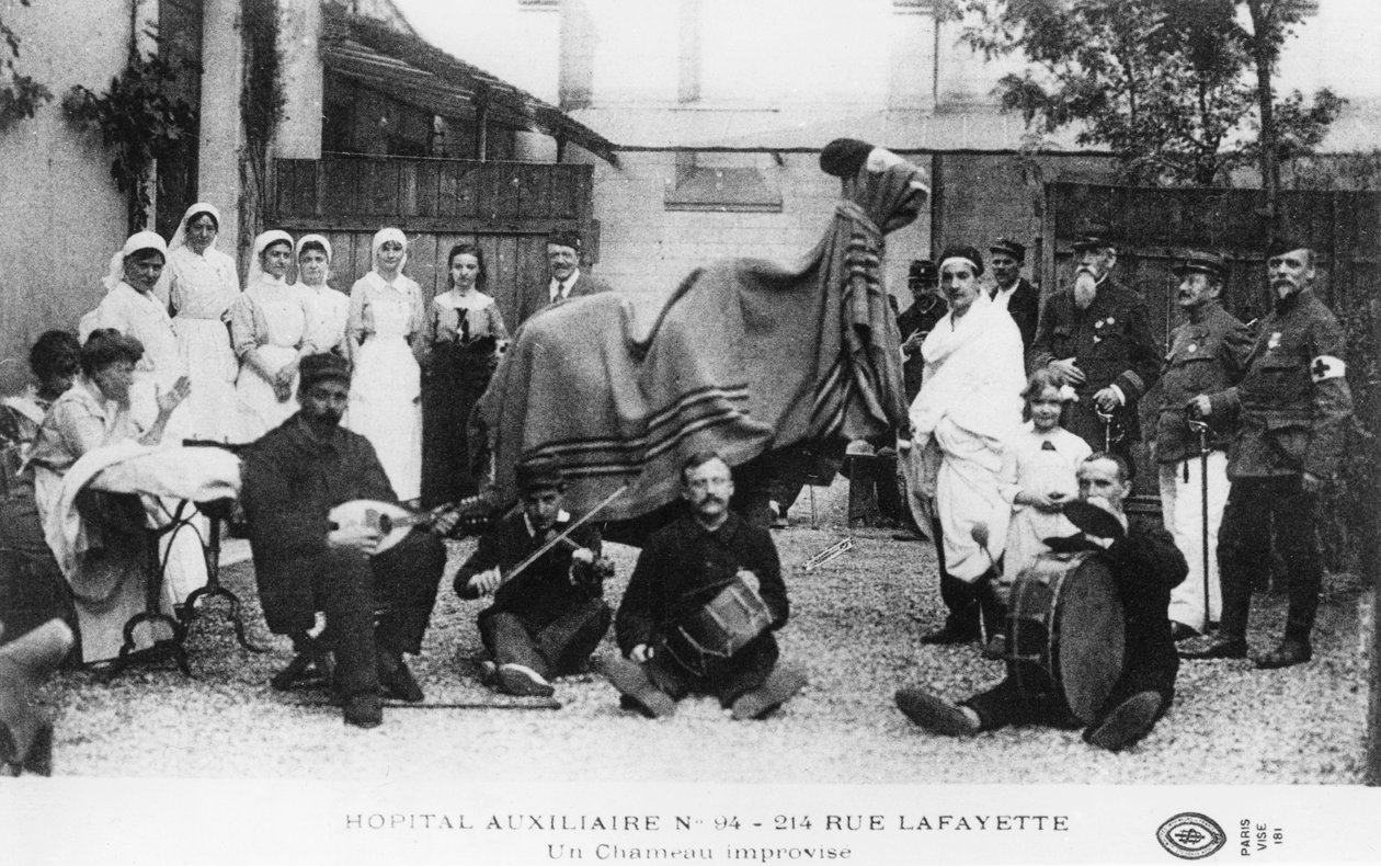 Improwizowany wielbłąd, szpital pomocniczy, Rue Lafayette, Paryż, Francja, I wojna światowa, 1914-1918 autorstwa Unbekannt
