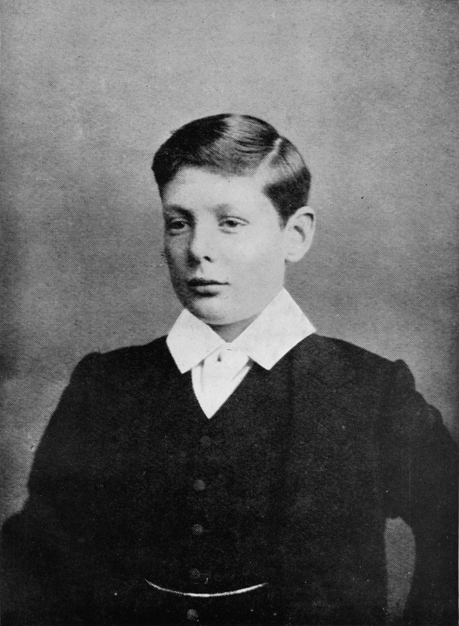 W 1888 r. Winston S. Churchill udał się do Harrow, ok. 1888, 1945 r. autorstwa Unbekannt