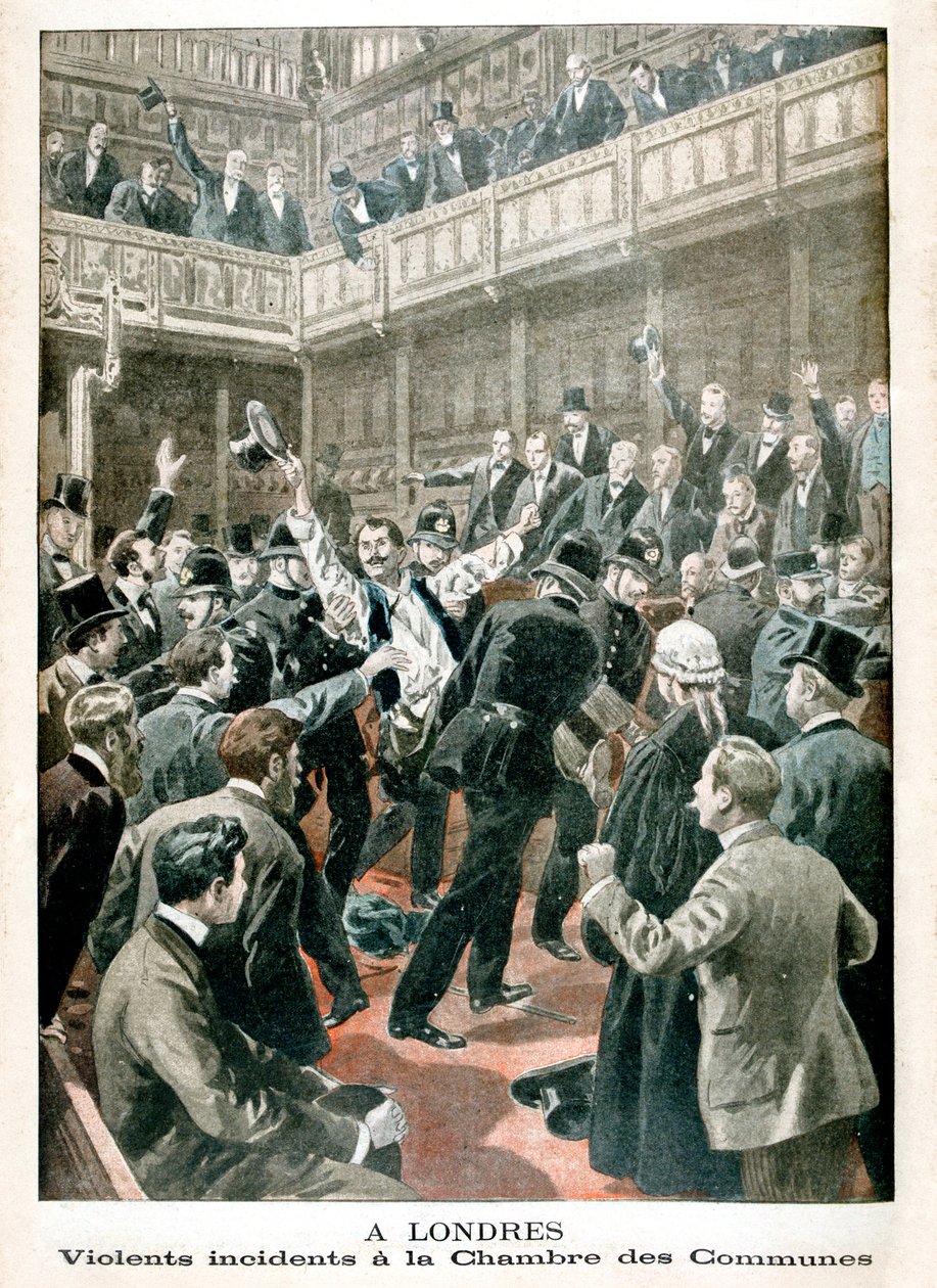 W Londynie, incydent z przemocą w Izbie Gmin, 1901 autorstwa Unbekannt