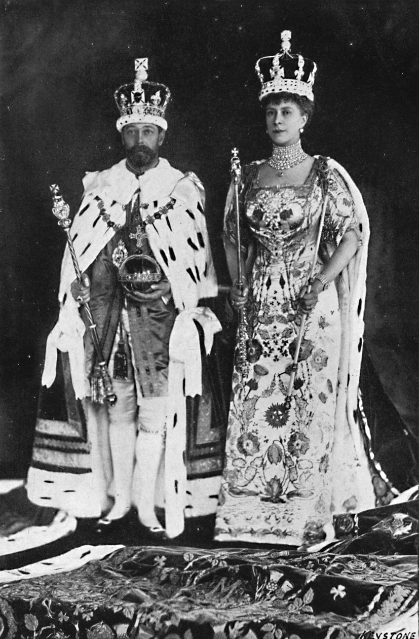 Wiosną 1910 zmarł król Edward VII, w marcu 1911 koronacja króla Jerzego V, 1911, 1945 autorstwa Unbekannt