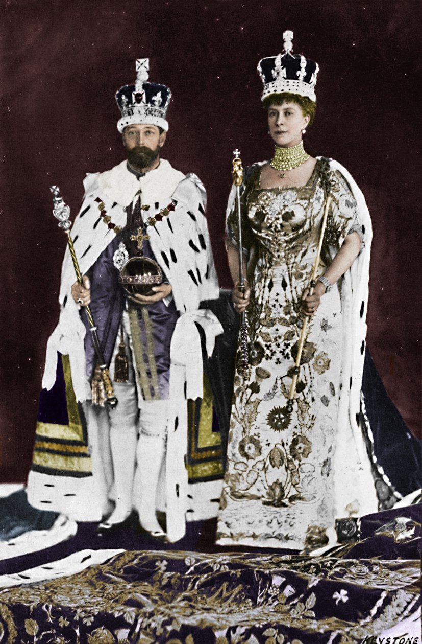 Wiosną 1910 zmarł król Edward VII, w marcu 1911 koronacja króla Jerzego V, 1911, 1945 autorstwa Unbekannt