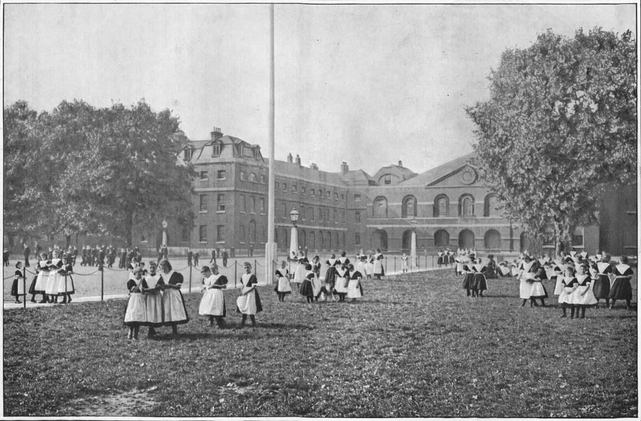 Na terenie szpitala Foundling, Londyn, c1901 1901 autorstwa Unbekannt