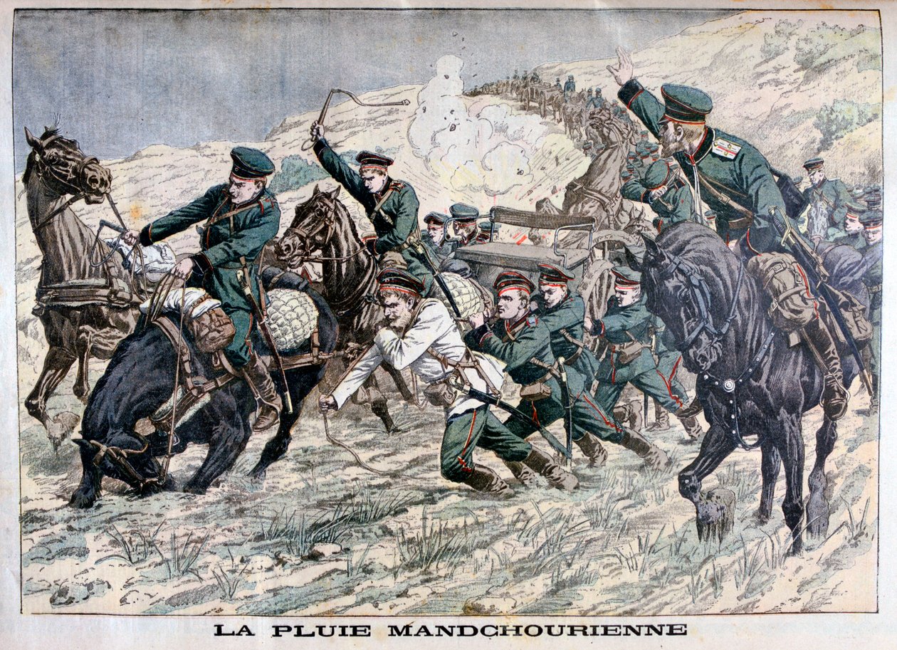 W błocie Mandżurii, wojna rosyjsko-japońska, 1904 autorstwa Unbekannt