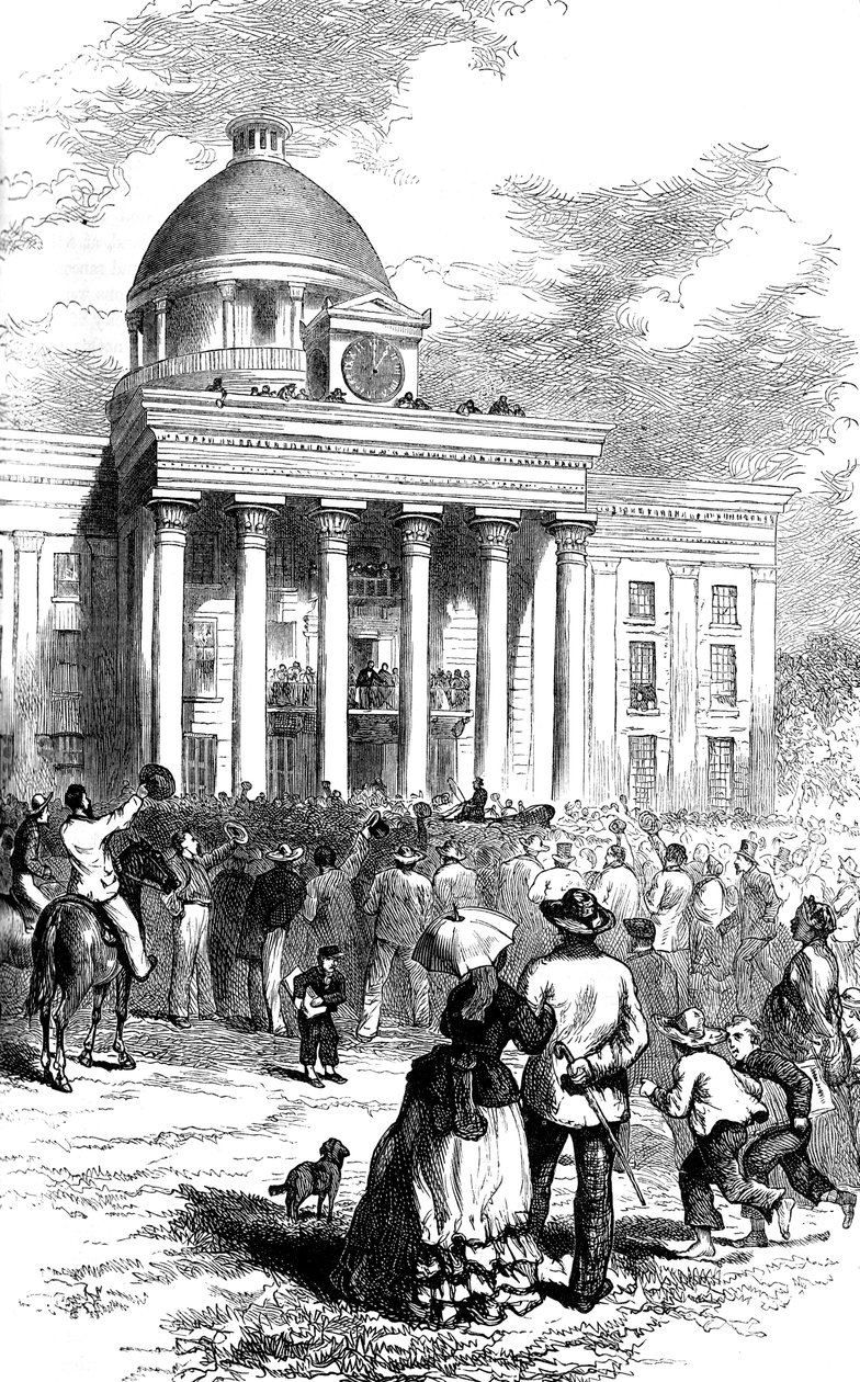 Inauguracja Jeffersona Davisa, Montgomery, Alabama, 1861 c1880 autorstwa Unbekannt