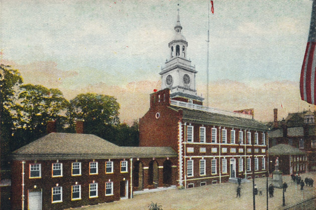 Independence Hall, Filadelfia, Pensylwania, USA, ok. 1910. autorstwa Unbekannt