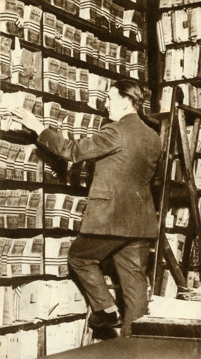 Indeks odcisków palców w Scotland Yardzie, Londyn, c1912, 1935. autorstwa Unbekannt