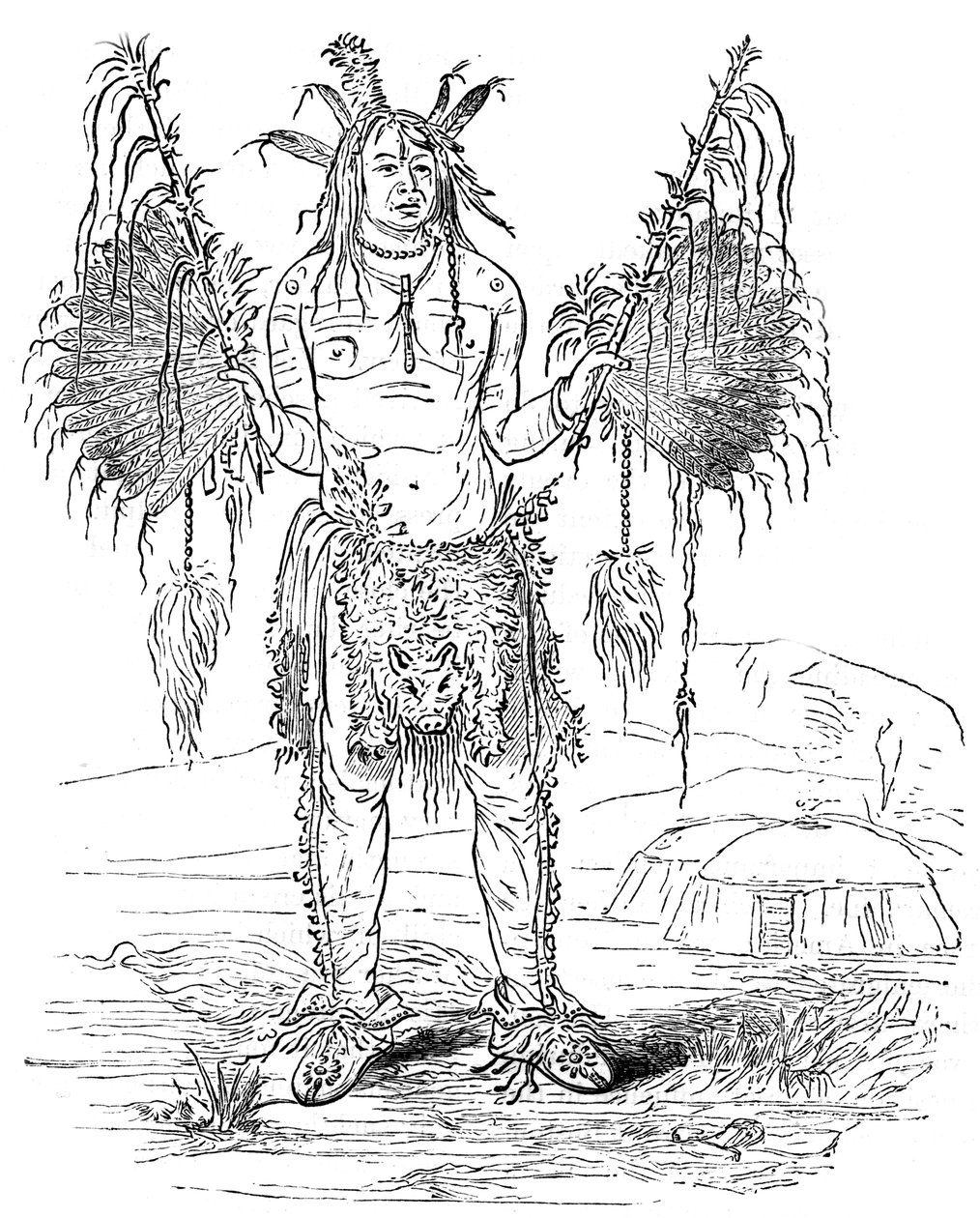 Indyjski szaman, c1700 c1880 autorstwa Unbekannt