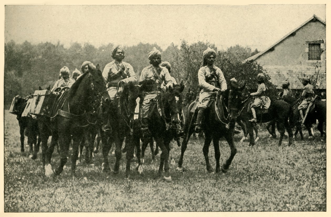 Żołnierze indyjscy na froncie, I wojna światowa, 1914, ok. 1920. autorstwa Unbekannt