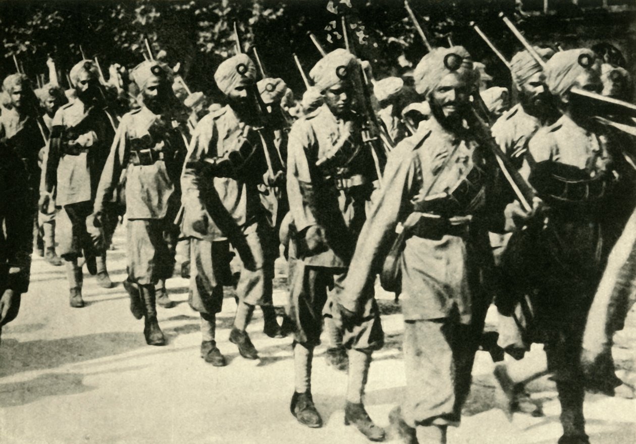 Żołnierze indyjscy we Francji, I wojna światowa, 1914, c1920. autorstwa Unbekannt