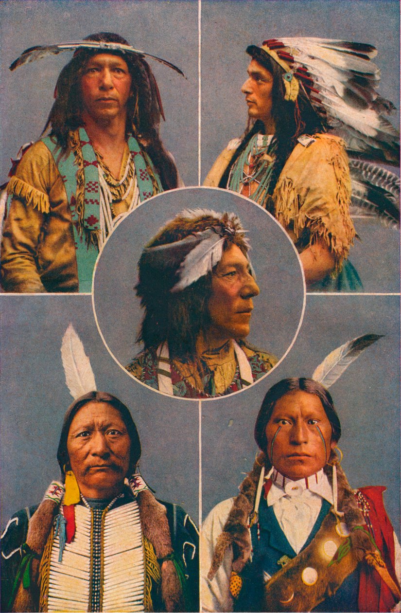 Indyjskie typy Ameryki Północnej, 1909 autorstwa Unbekannt