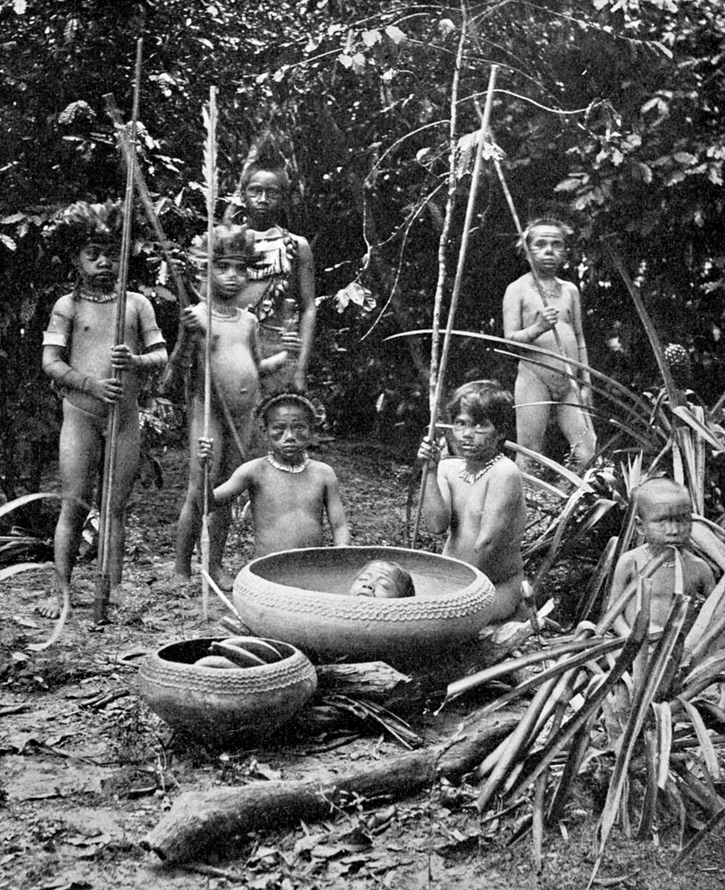 Indianie z rzeki Putumayo z odciętą głową, Amazonia autorstwa Unbekannt