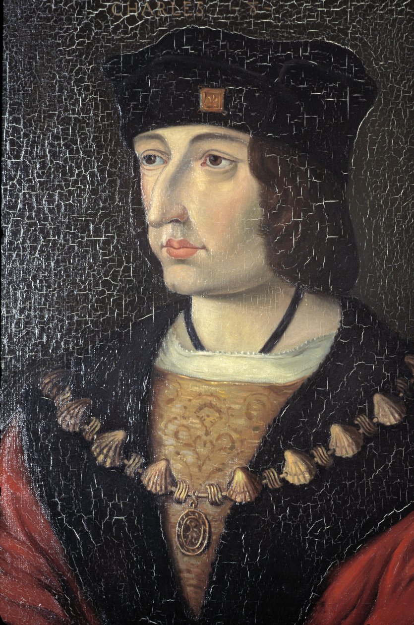 Indre et Loire N* 184 - Chateau de Loches - Portret Karola VIII autorstwa Unbekannt