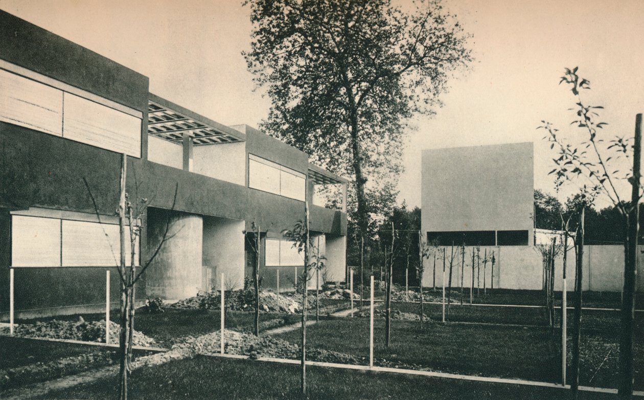Industrial Housing Scheme w Pessac, niedaleko Bordeaux. Architekci, Le Corbusier i Pierre Jeanneret, autorstwa Unbekannt