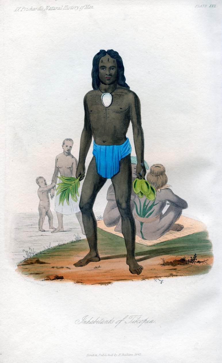 Mieszkańcy Tikopii, 1848 autorstwa Unbekannt