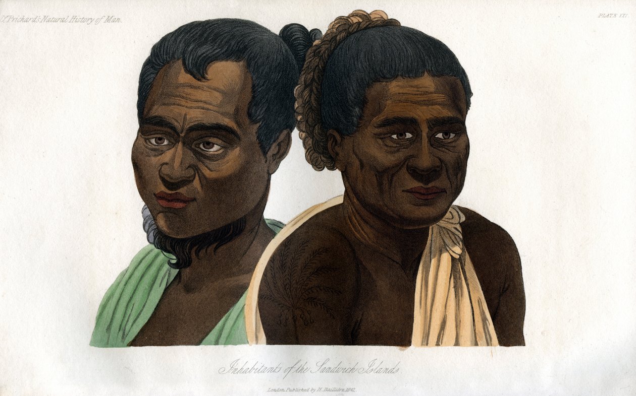 Mieszkańcy Wysp Sandwich, 1848 autorstwa Unbekannt