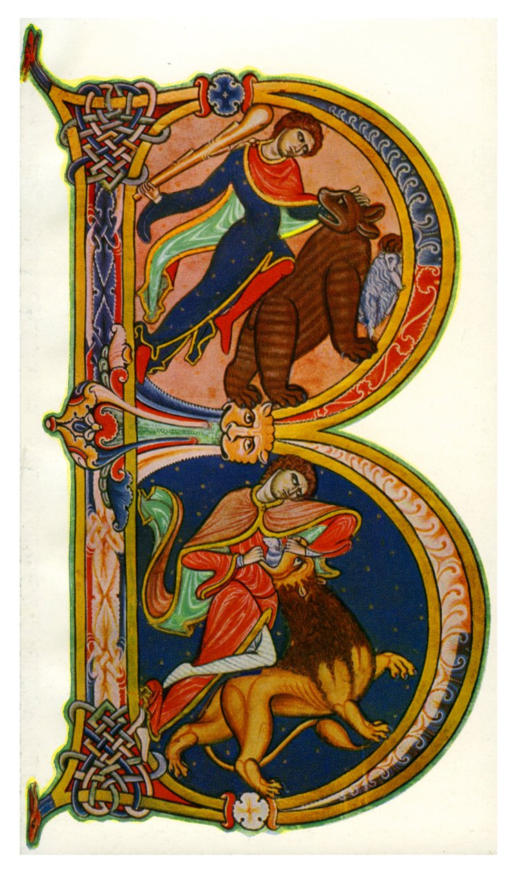 Inicjał B, Biblia, Winchester, c1160-1170, 1930 autorstwa Unbekannt
