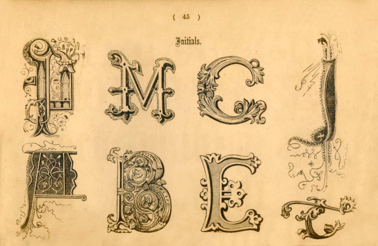 Inicjały, 1862 autorstwa Unbekannt