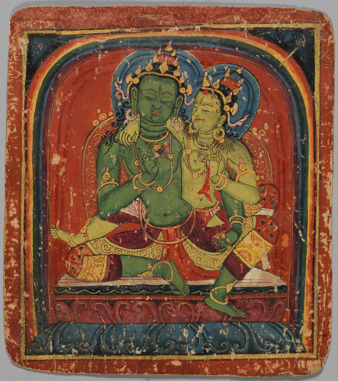 Karta inicjacji Tsakalis: Vajrapani, początek XV wieku. autorstwa Unbekannt