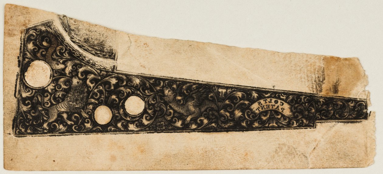 Ink Impression Pull z Colta Revolver, ca. 1854. autorstwa Unbekannt